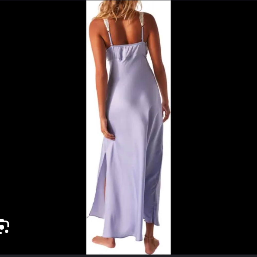FP Free People Intimatley Country Side Lace Nightgown Lavender Purple Lilac XS - Picture 2 of 8